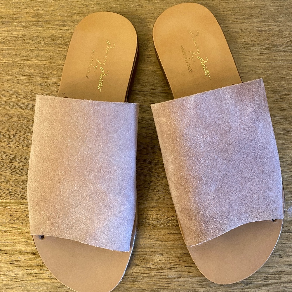 Pink suede flats by Massimo Matteo. Size 5